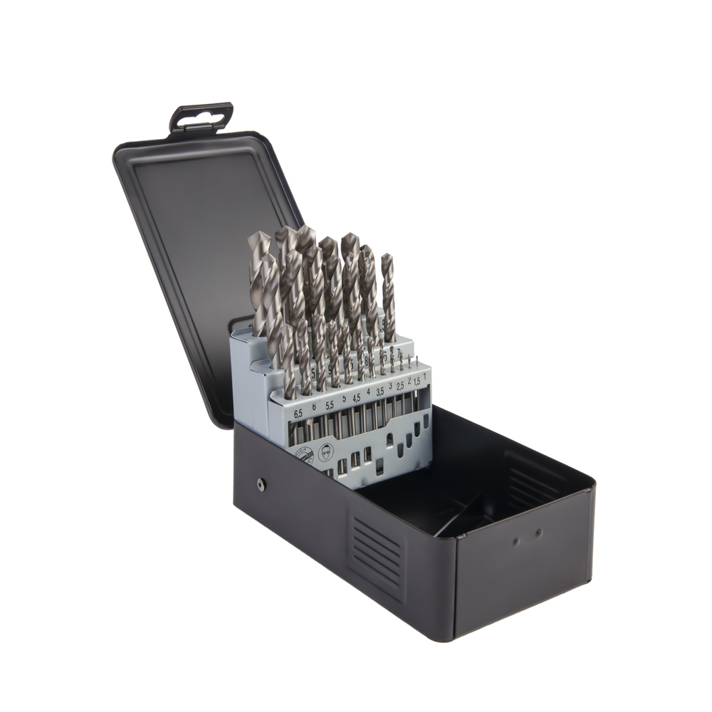 WDK-DG25 Набор сверл по металлу HSS-G 1-13 мм, шаг 0,5 мм, 25 предметов