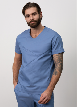 Медицинская туника с косым кроем