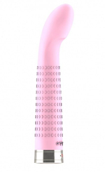 Розовый вибратор с загнутым кончиком Jet - 16,9 см. (Цвет: розовый)