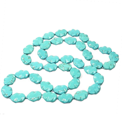 Бусы длинные бирюза асс.
