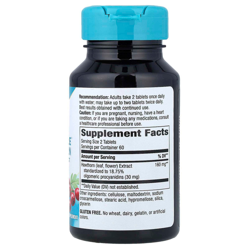 Nature's Way, HeartCare™, боярышник, 120 веганских таблеток (80 мг в 1 таблетке)