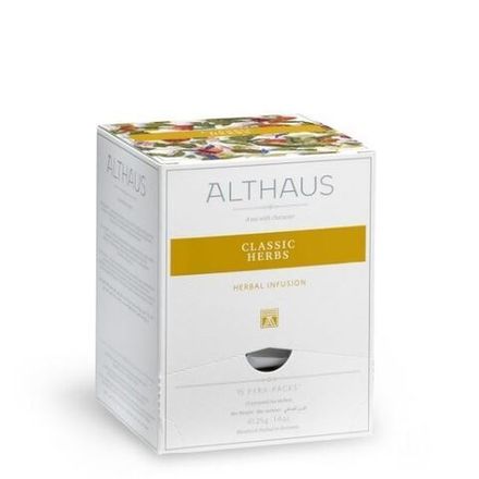 Чайный напиток травяной Althaus Classic herbs в пирамидках, 15 шт