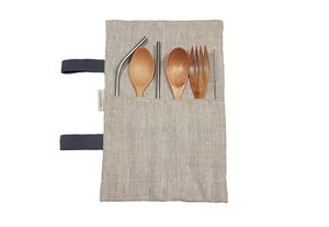 Сумочка для столовых приборов с 6 отсеками "Льняная"