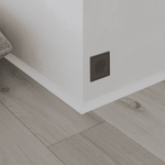 Микроплинтус для пола L-образный белый матовый, алюминиевый, C-05.25.4L Ликорн 26×16×2500 мм