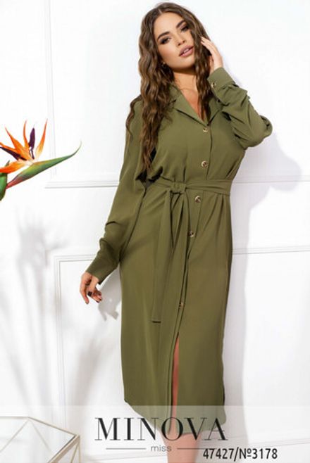 Платье 3178-хаки Minova Фото 2