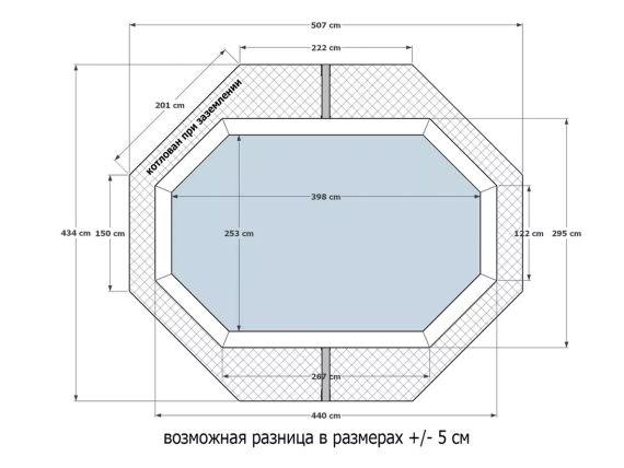 Морозоустойчивый сборный бассейн 400 х 250 см &quot;Иркут&quot; овальный