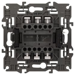 Переключатель ЭРА Elegance 14-1106-16 двойной, 10АХ-250В, титан