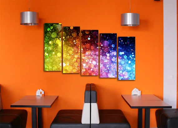 Модульная картина "Взрыв красок"