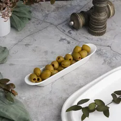 Блюдо овальное 20,5*3,5 см h2,8 см для оливок белое фарфор P.L. Proff Cuisine [6]