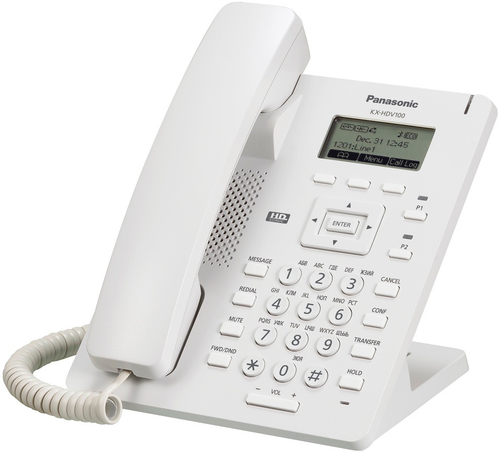 IP телефон Panasonic KX-HDV100RU White SIP линия, HD звук, 1 порт Ethernet