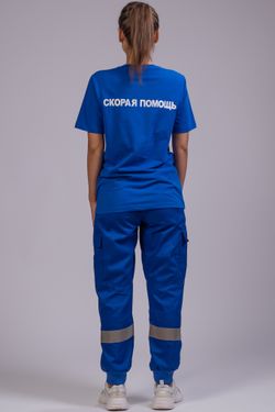 Брюки-джоггеры летние женские Скорая помощь MedicLine цв. ВАСИЛЕК