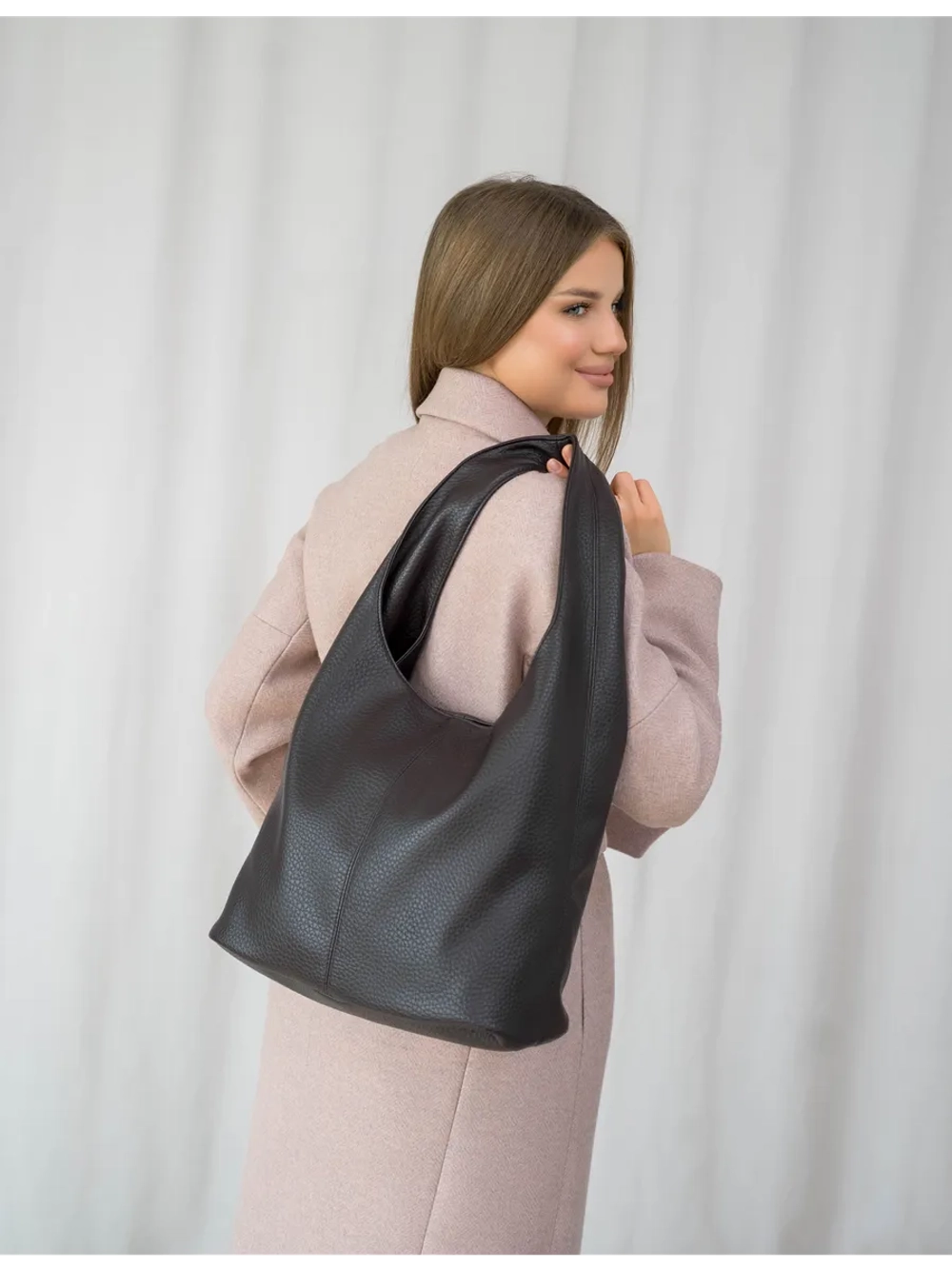 Сумка большая через плечо шоппер