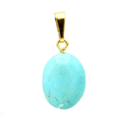 Кулон "Овальчик" бирюза