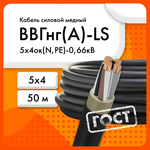 ЭКЗ Силовой кабель ВВГнг(А)-LS 5 x 4 мм², 50 м