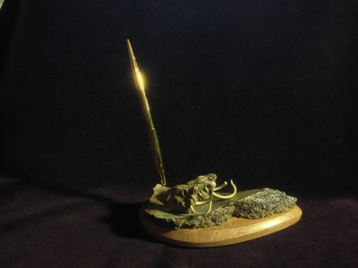 Два мамонта, письменный набор, из кости