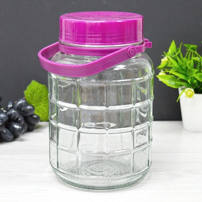 Банка стеклянная 3л с ручкой GJF W1102-3-F2