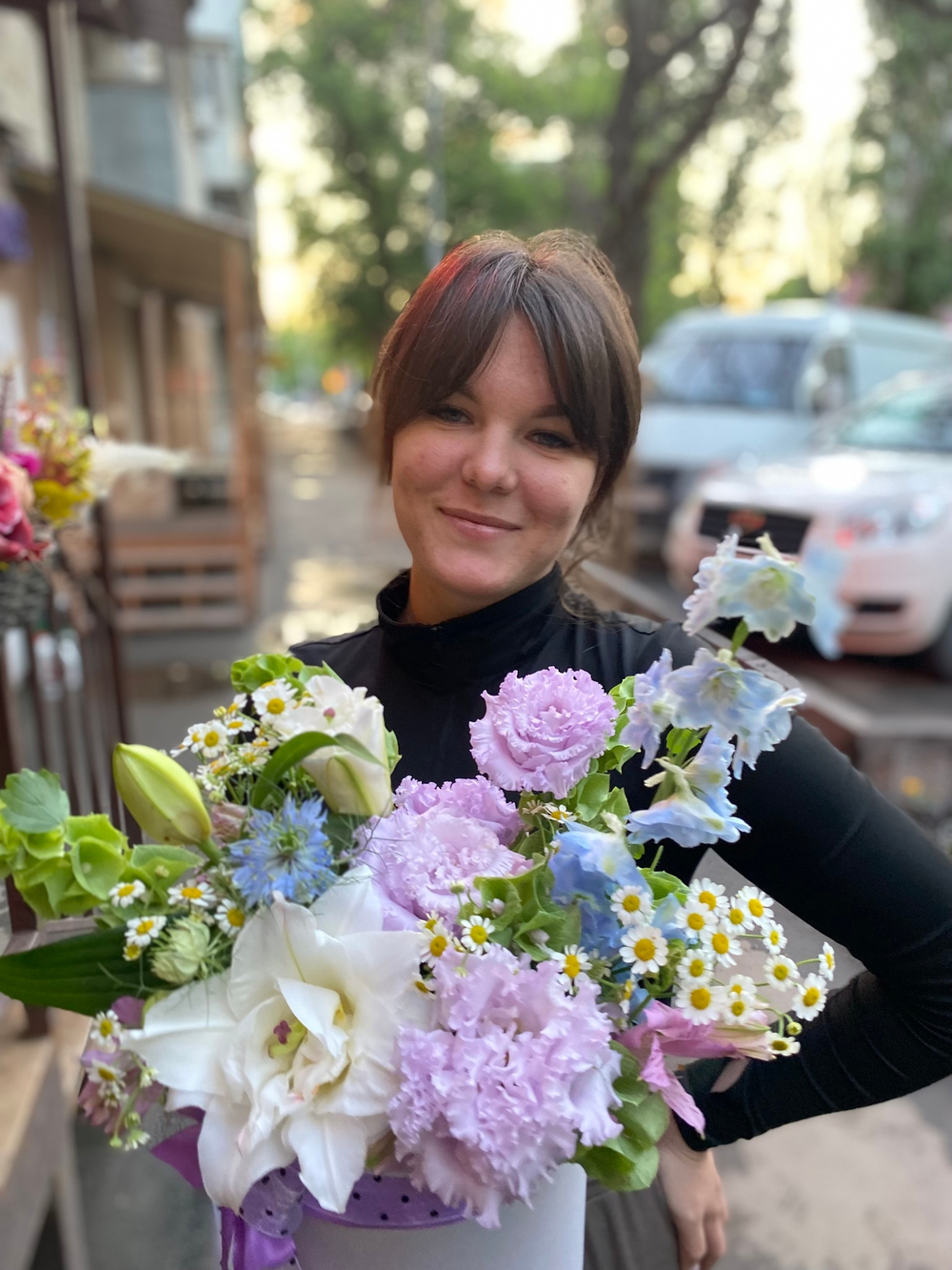 Цветы в коробке «Признание в любви»