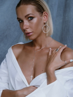 Колье галстук с крестом