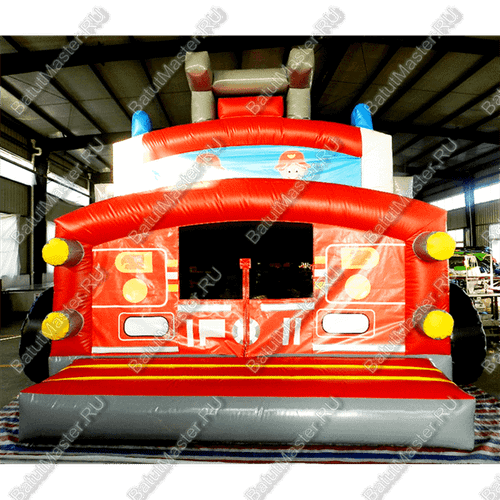 Коммерческий надувной батут "Пожарный автомобиль"