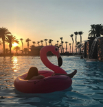 Круг надувной pink flamingo