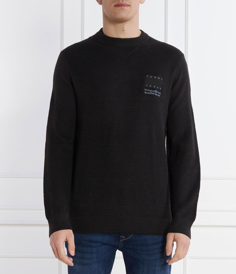 Свитер TJM REG STRCT TONAL FLAG Tommy Jeans - черный(DM0DM18456)
