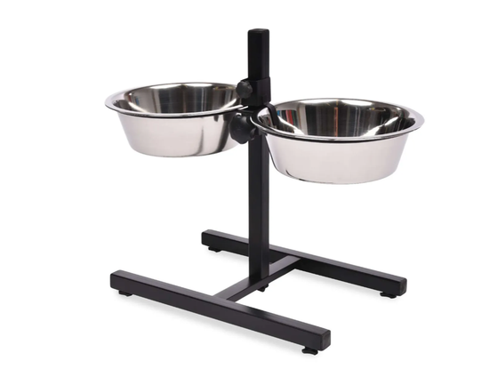АНКУР Стойка с двумя мисками, регулируемая из нержавеющей стали U-образная АНКУР Стойка с двумя мисками, регулируемая из нержавеющей стали U-образная