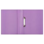 Папка на 2-х кольцах, 25мм, Стамм Кристалл, 700мкм, корешок с карманом, фиолетовая
