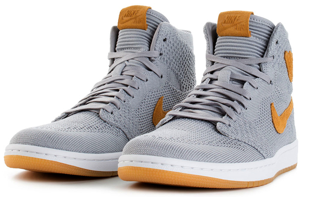 Кроссовки Jordan Air Jordan 1 Retro High Flyknit Wolf Grey