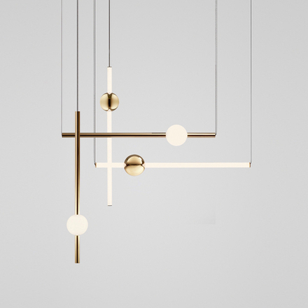 Pendant design lamp  ORION GLOBE by Lee Broom H60 (vertical,  White)