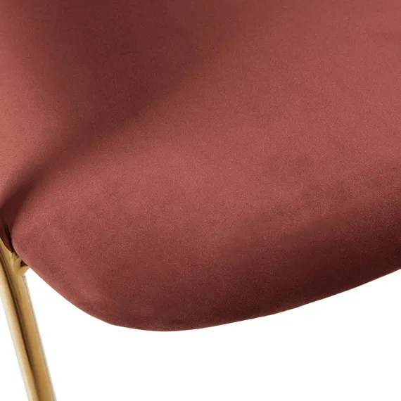 Стул Drixen терракотовый велюр с золотыми ножками 