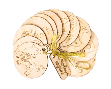 Заготовки для творчества "Елочные игрушки "Восточный календарь"