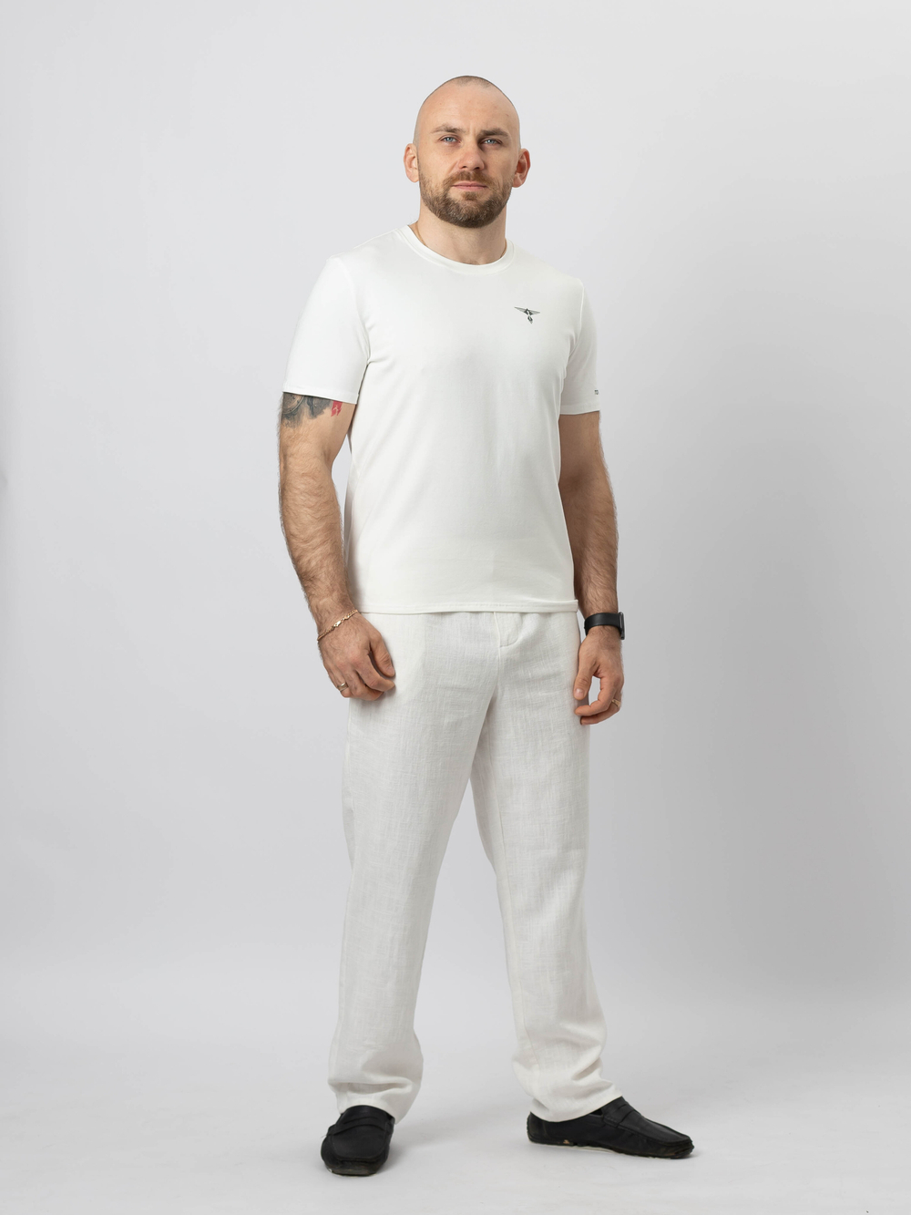 Футболка хлопковая Totemic Clo , базовая, белая