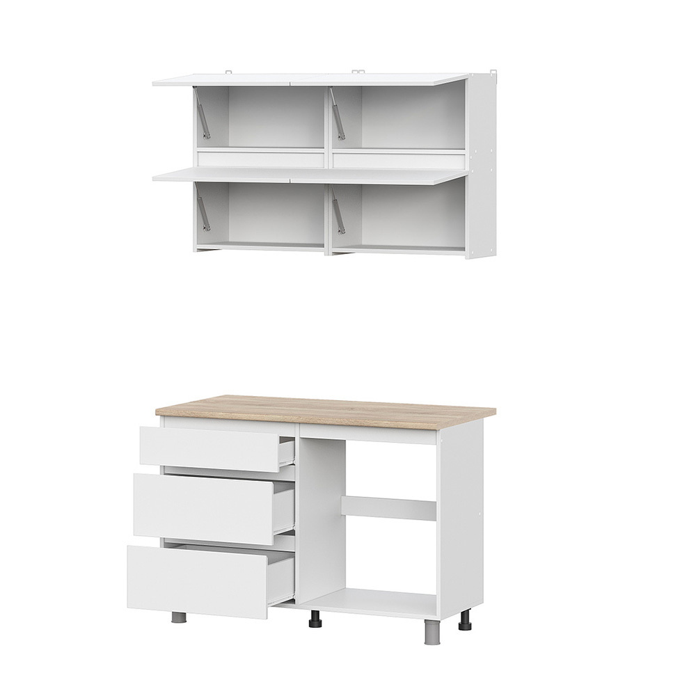 Готовая кухня Токио 1.2 м, Белый