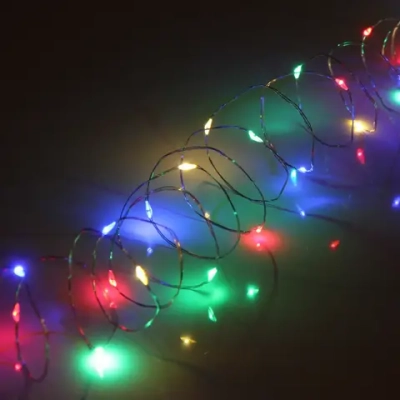 Гирлянда для дома НИТЬ «Роса» 10 м 100 ламп LED, 8 реж,IP-20, Мультицвет