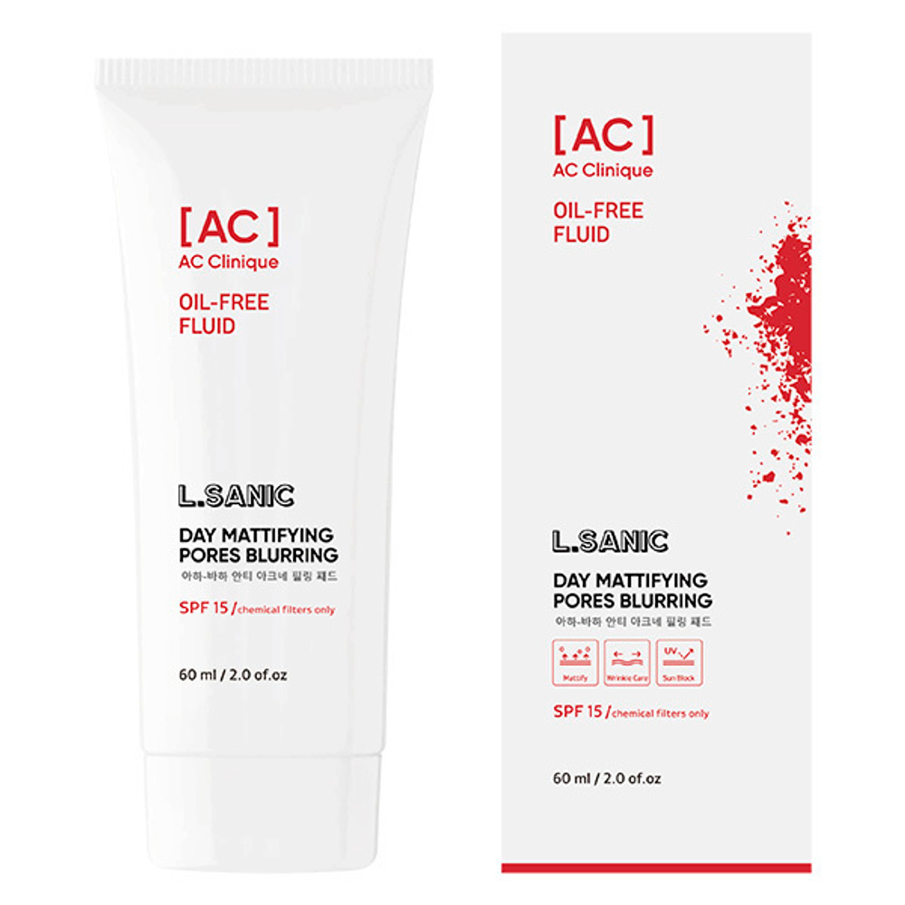 Флюид суперлёгкий матирующий дневной SPF15 L.SANIC AC Clinic Mattifying Oil-Free Fluid SPF 15 60мл