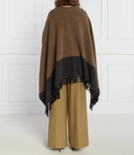 Хлопковое пончо Max Mara Leisure - коричневый(373602366)