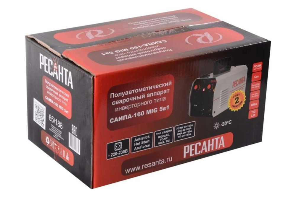 Сварочный полуавтомат Ресанта САИПА-160 MIG 5в1 65/188
