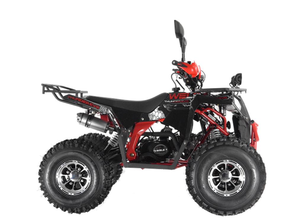 Квадроцикл Wels Thunder EVO-X 125 куб/см 10 л.с колеса 8" цвет Черный/красный