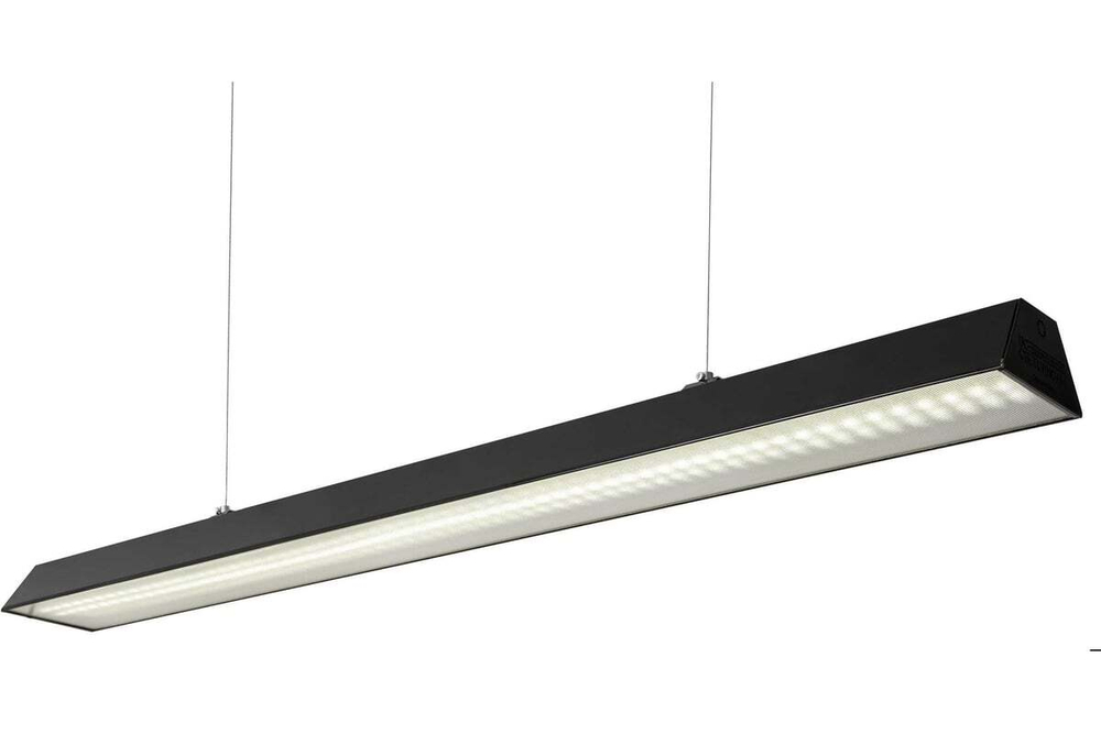 Светильник LED линейный ТРЕЙД VS306 76W-9500Lm 5000К Микропризма IP40 с БАП на 3ч чёрный 1230х125х64,3мм