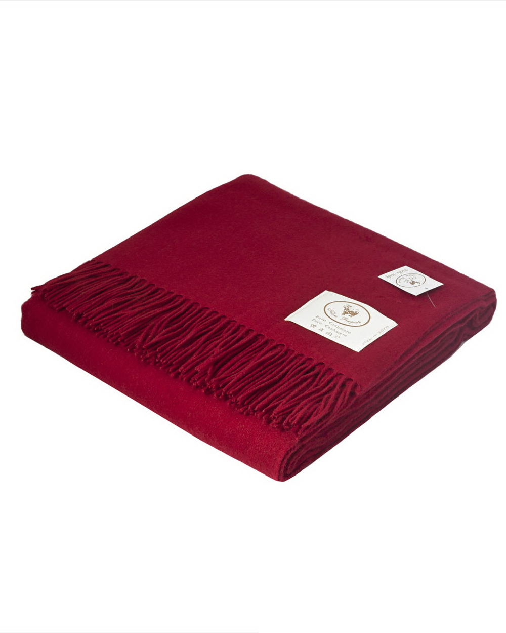 Плед кашемировый 140x180 от CO.BI. Rey бордовый Италия
