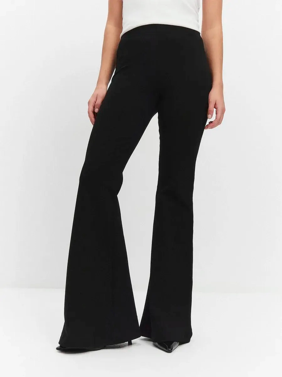 Брюки клеш трикотажные