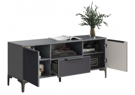 ТВ-тумба Woodville Иадама графит, графит софт