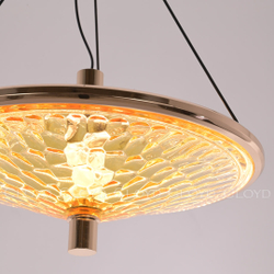 Подвесной светильник Cloyd FANTOM P1 / Ø32 см- желтый - золото (арт.11248)