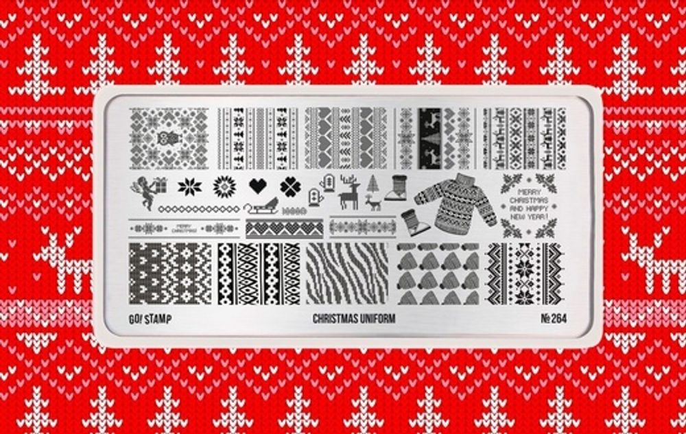 GO! Stamp Пластина для стемпинга 264 Christmas Uniform