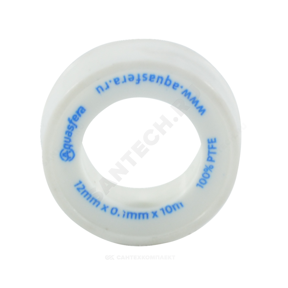 Лента ФУМ PTFE 6020 12ммх0,1ммх10м катушка среда: вода Aquasfera 6020-02