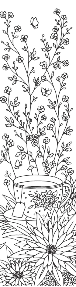 Hachette/ раскраска по номерам/ Marque-pages Guirlandes de fleurs