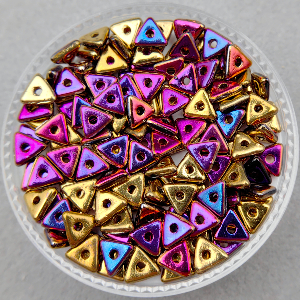 Tri-bead 4 мм, Jet California Violet
