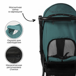 Коляска детская прогулочная BubaGo арт.BG 155-4 MODEL CROSS City цвет Зеленый\Green