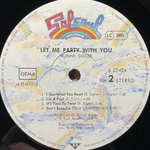 Bunny Sigler ‎– Let Me Party With You (Германия 1977г.)