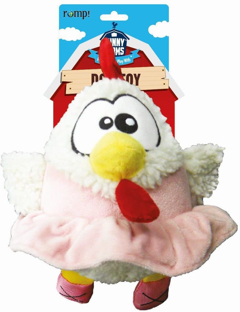 R2P игрушка для собак Funny Farms "Цыпленок в юбке" плюш 27 см